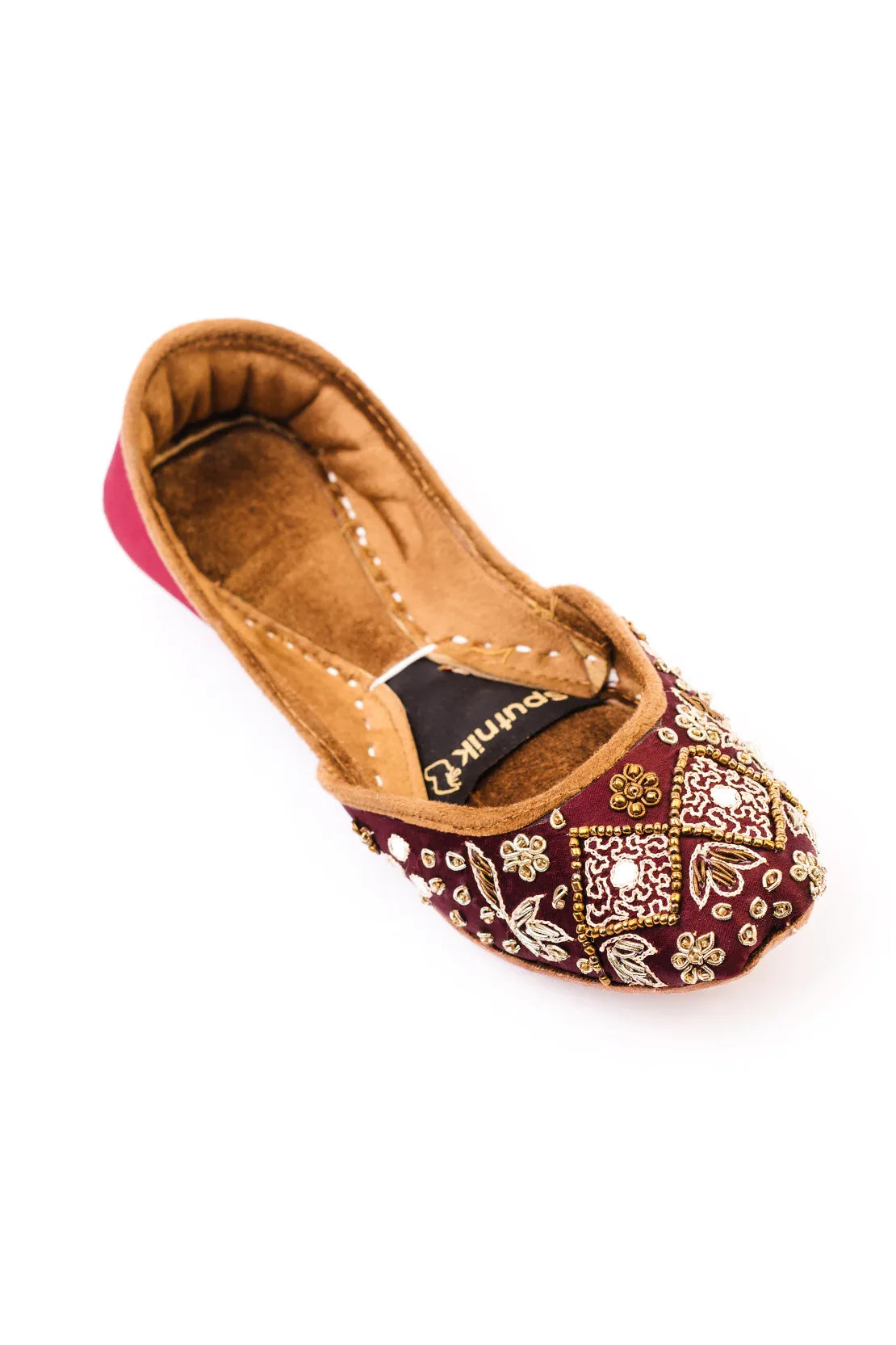 Maroon Khussa H04261/017 – Sputnik Footwear - Main Image