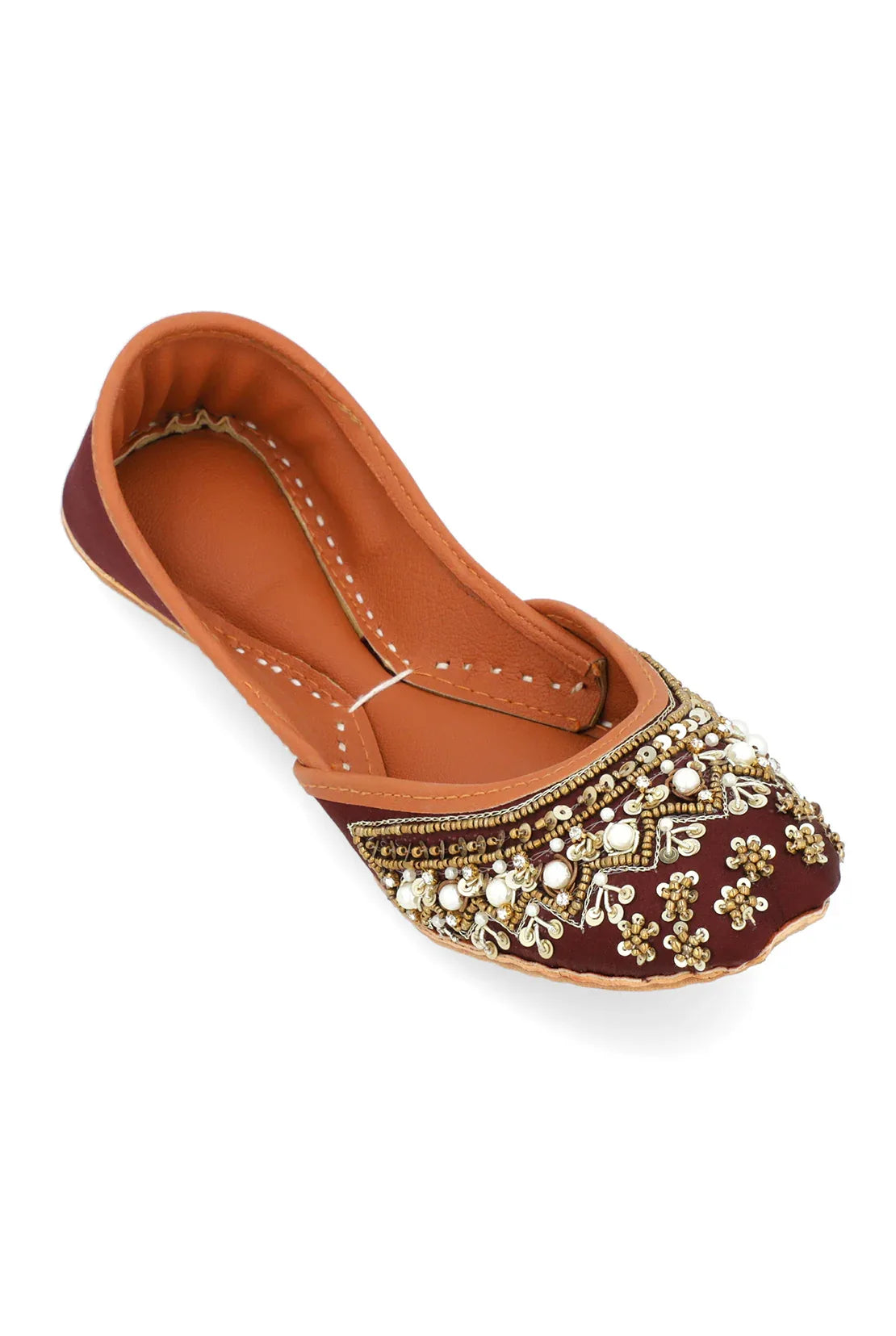 Maroon Khussa G04225/017 – Sputnik Footwear