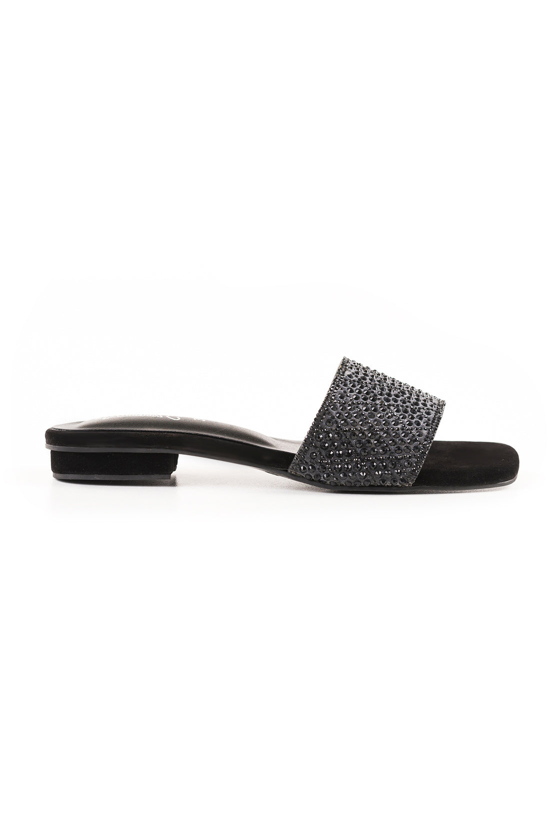 Black Suede Flat Slipper L02293/2s0