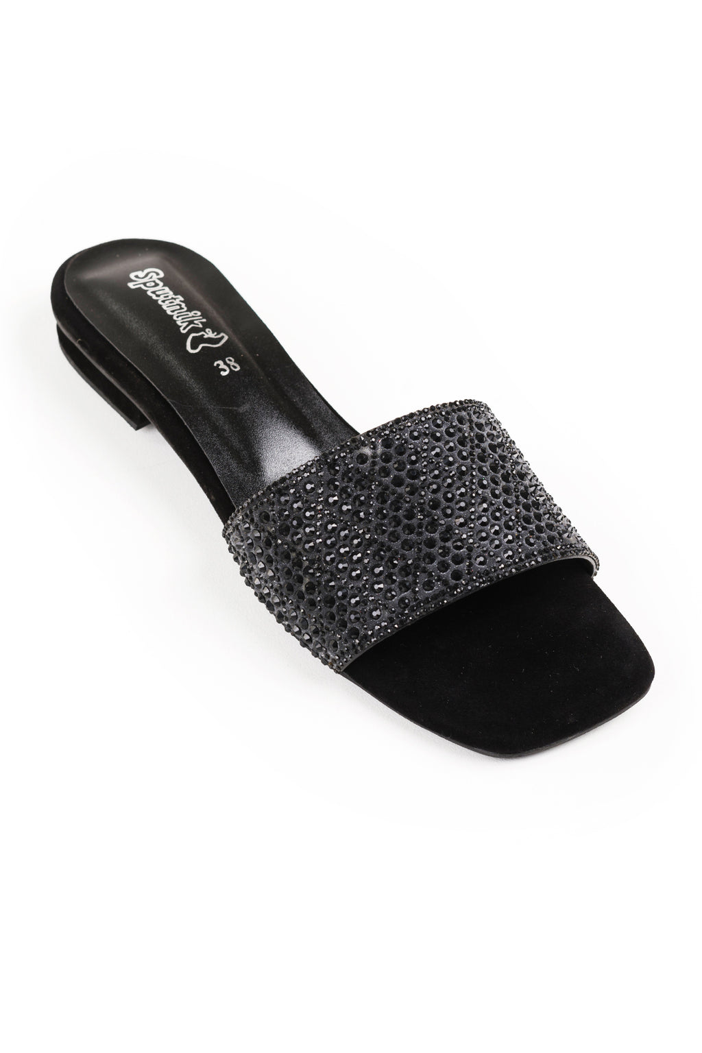 Black Suede Flat Slipper L02293/2s0