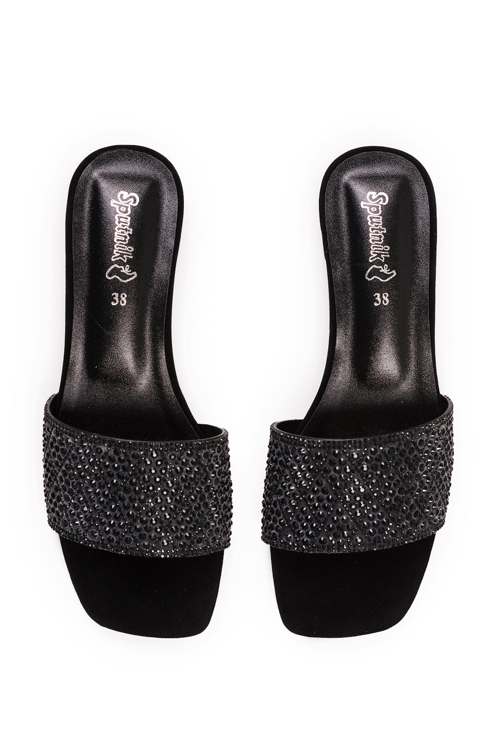 Black Suede Flat Slipper L02293/2s0