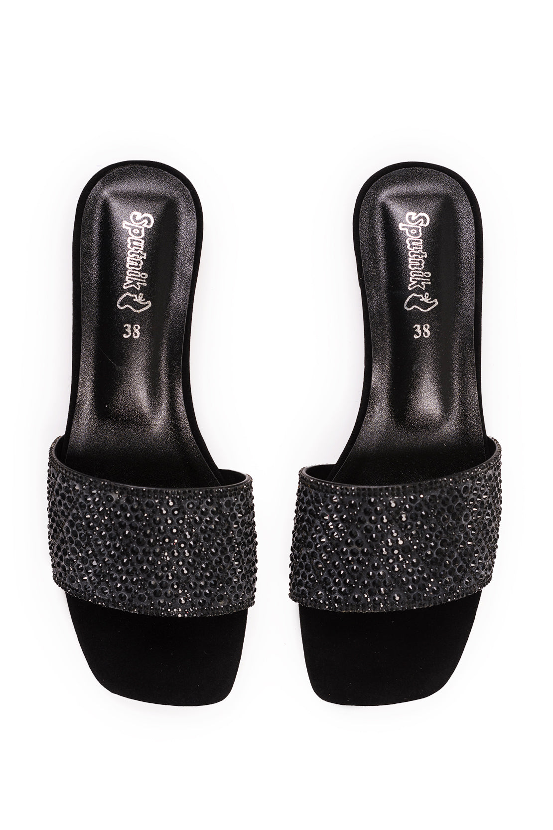 Black Suede Flat Slipper L02293/2s0