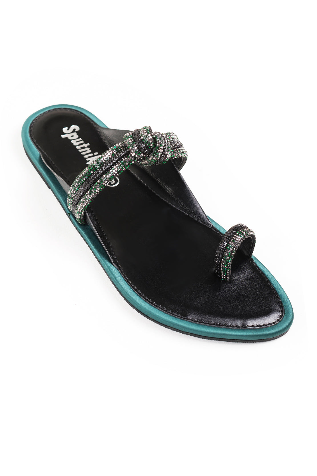 Green Black Slipper L03249/702