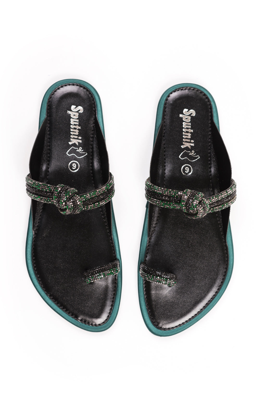 Green Black Slipper L03249/702