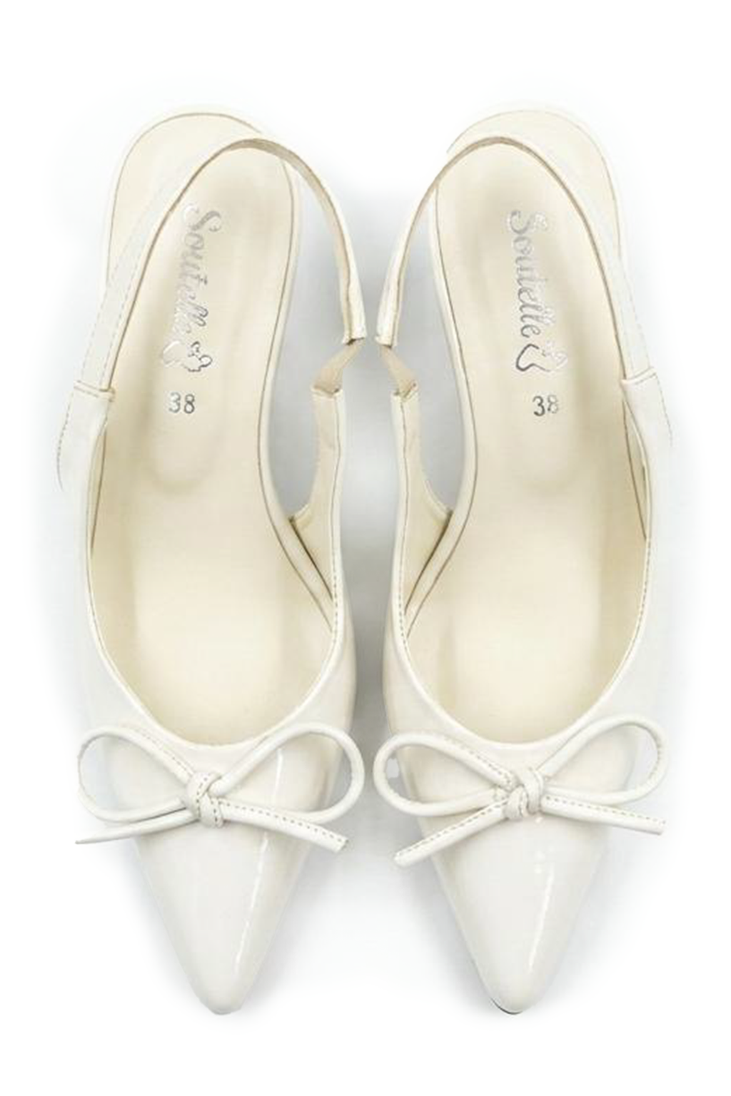 White patent pumps L04060/3pt