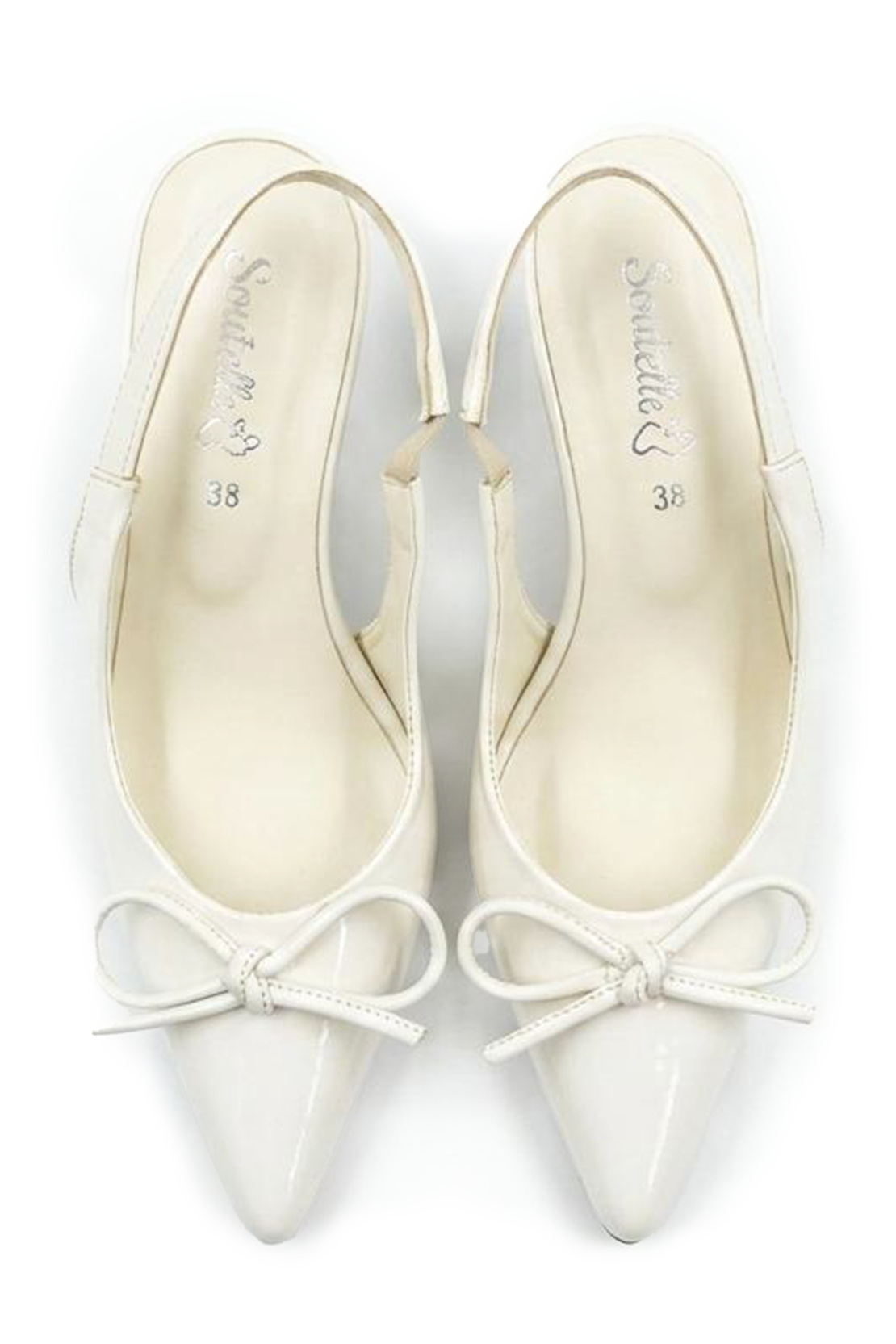 White patent pumps L04060/3pt