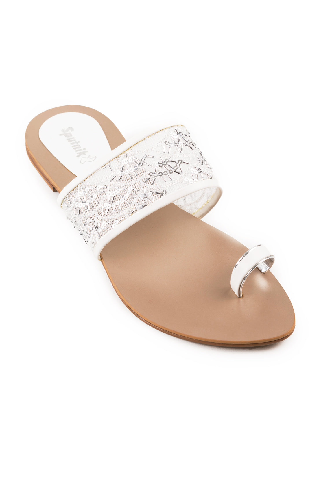 White Flat Slipper L02192/003
