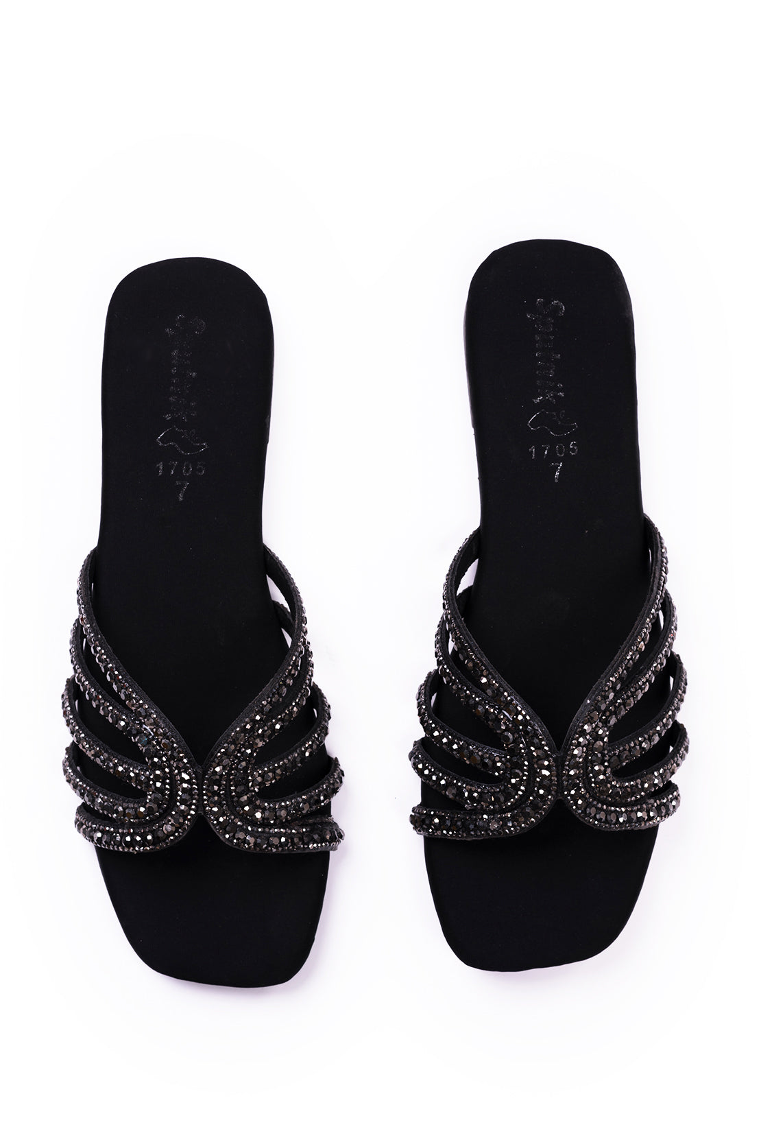Black Flat Slipper L02203/002