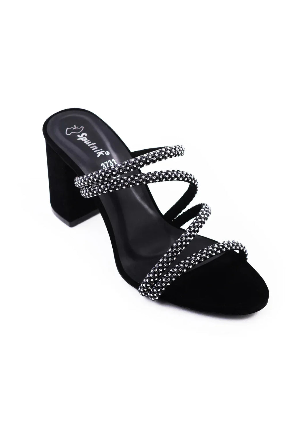 Black Suede Fancy Slipper K02713/2s0