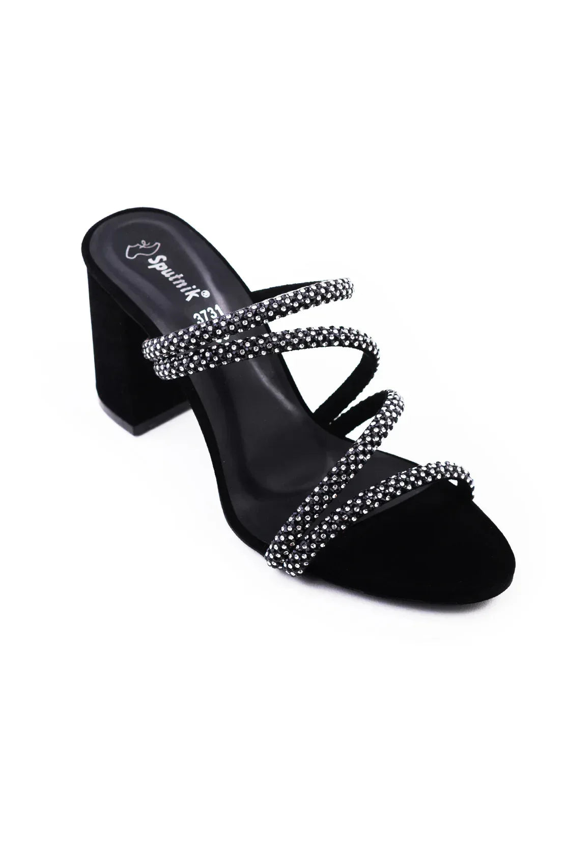 Black Suede Fancy Slipper K02713/2s0