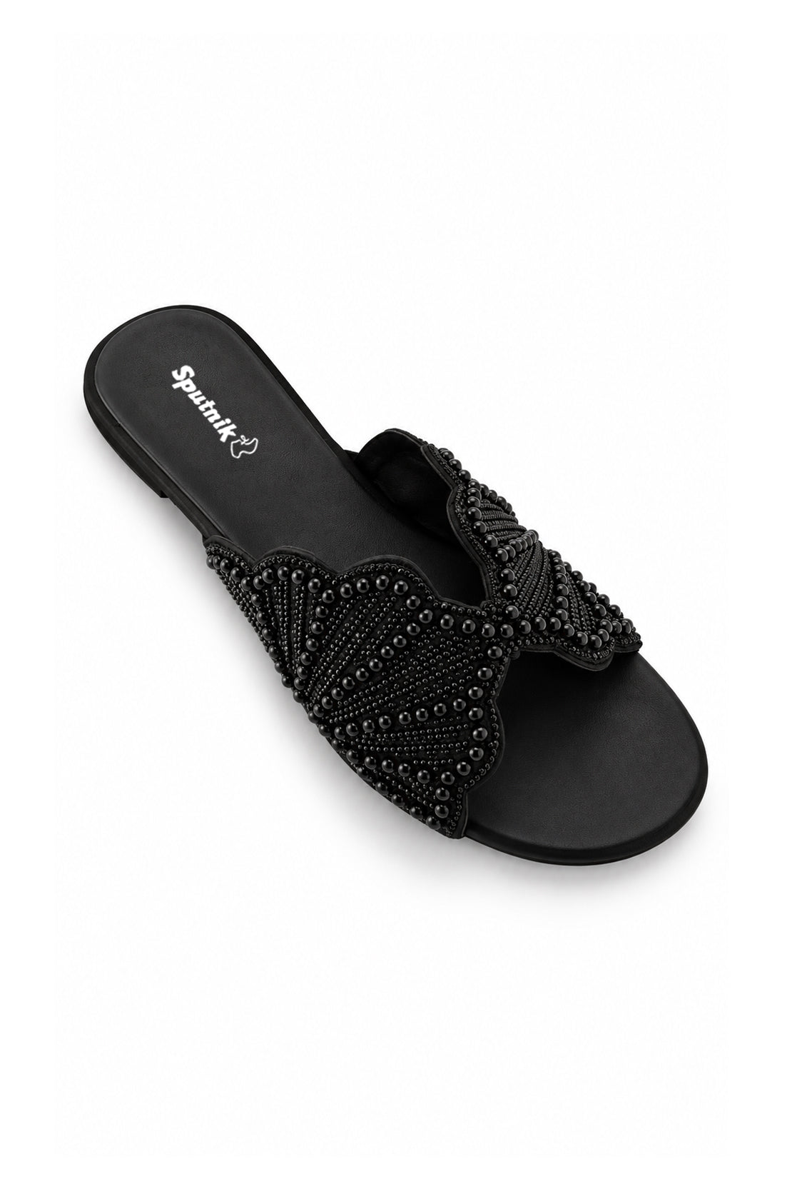 Black Flat Slipper L02210/002