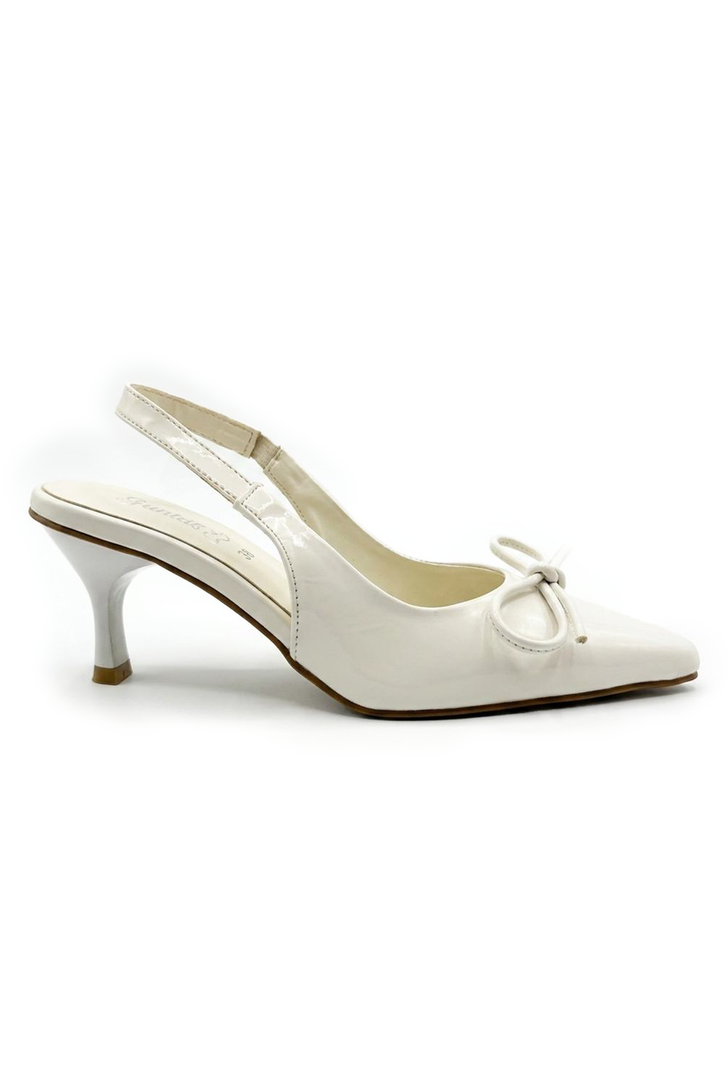 White patent pumps L04060/3pt