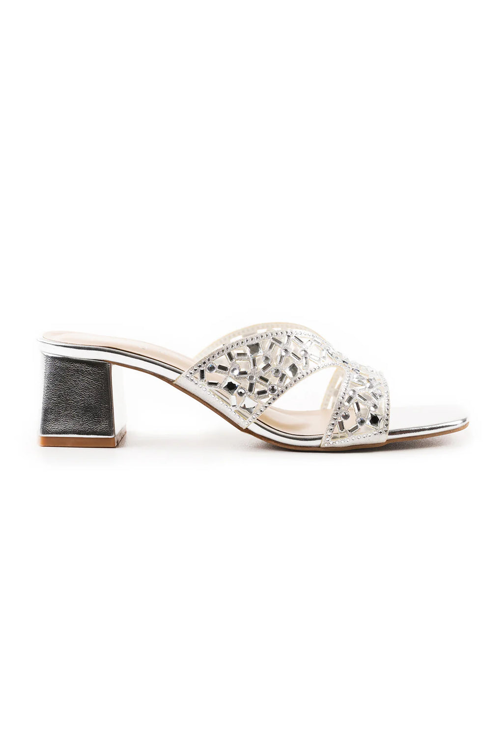 Silver Fancy Heel L02408/010