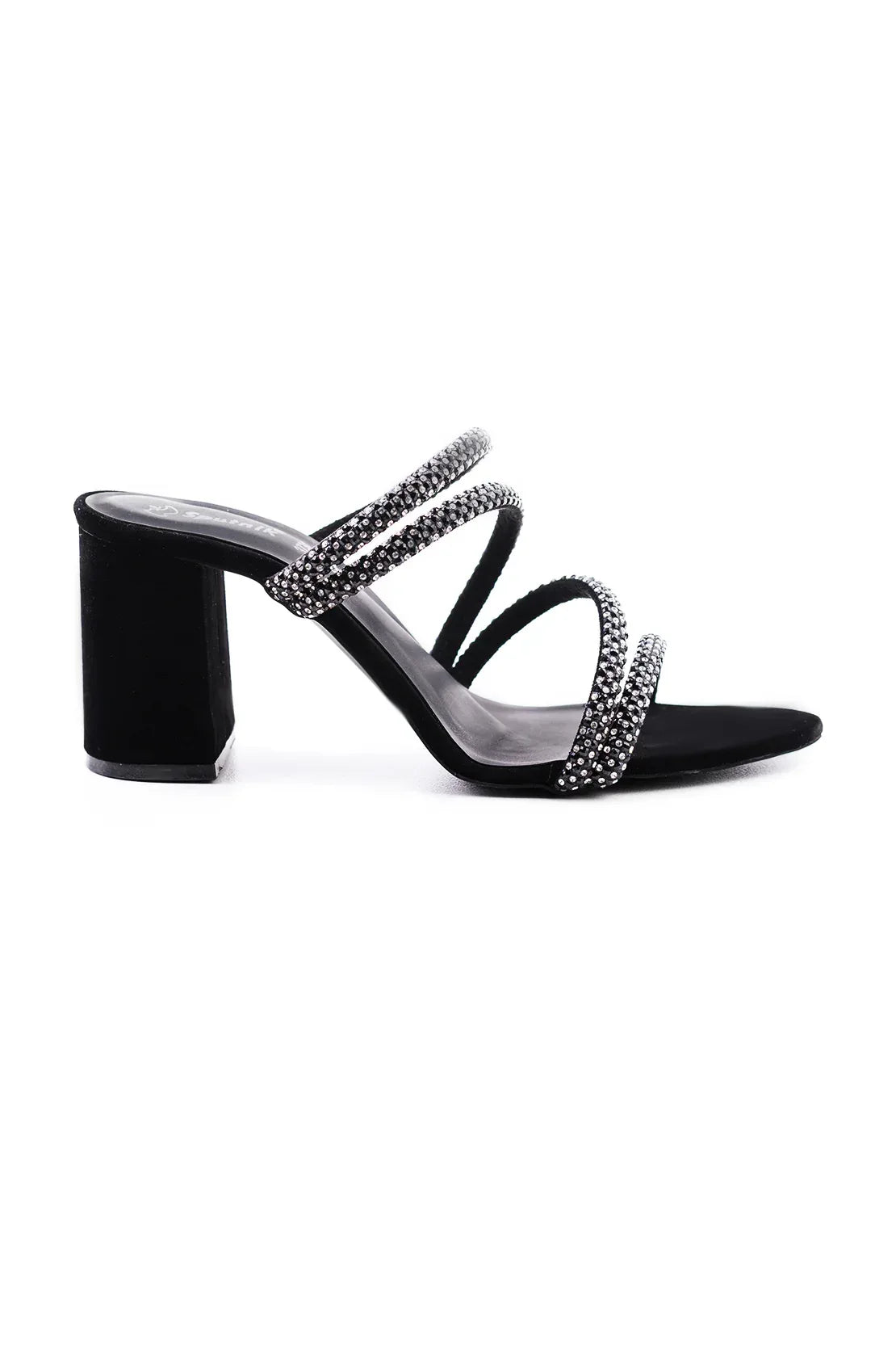 Black Suede Fancy Slipper K02713/2s0