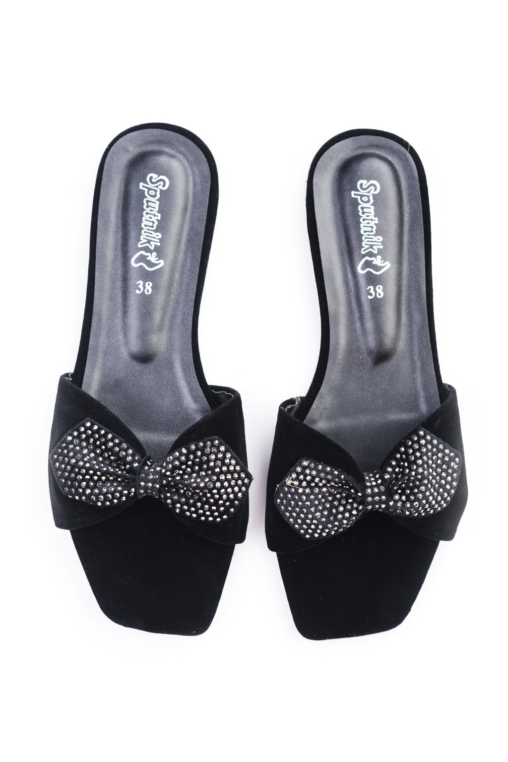 Black Suede Flat Slipper JJ2136/2s0