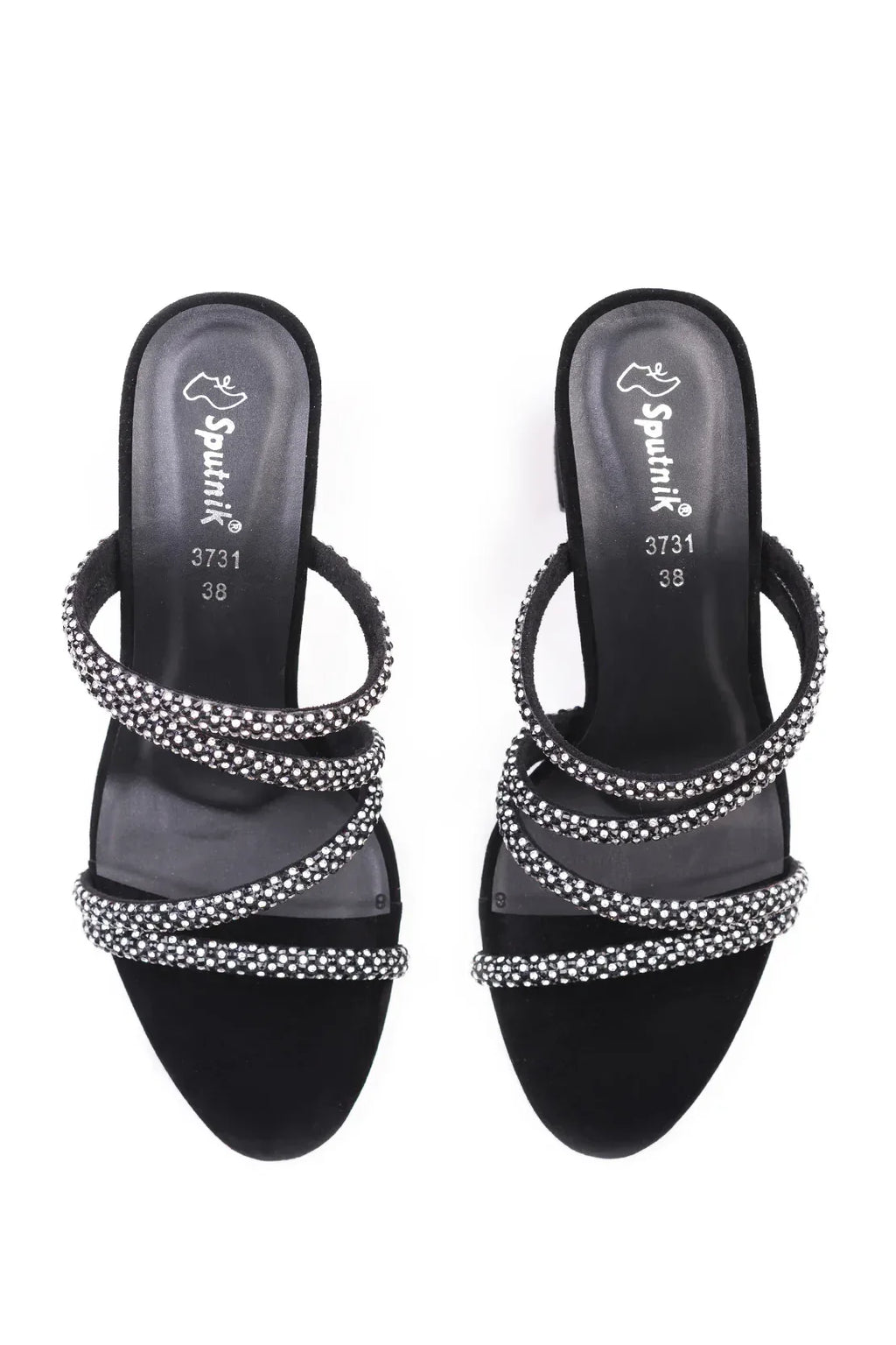 Black Suede Fancy Slipper K02713/2s0