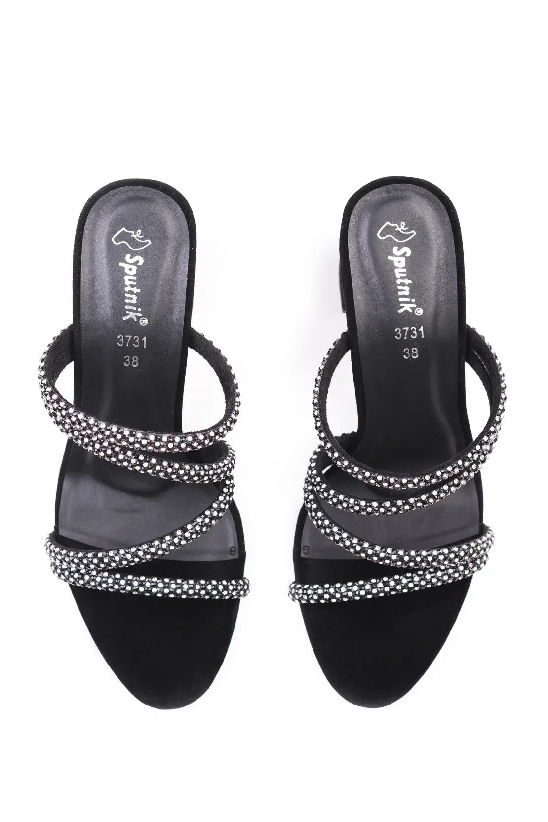 Black Suede Fancy Slipper K02713/2s0