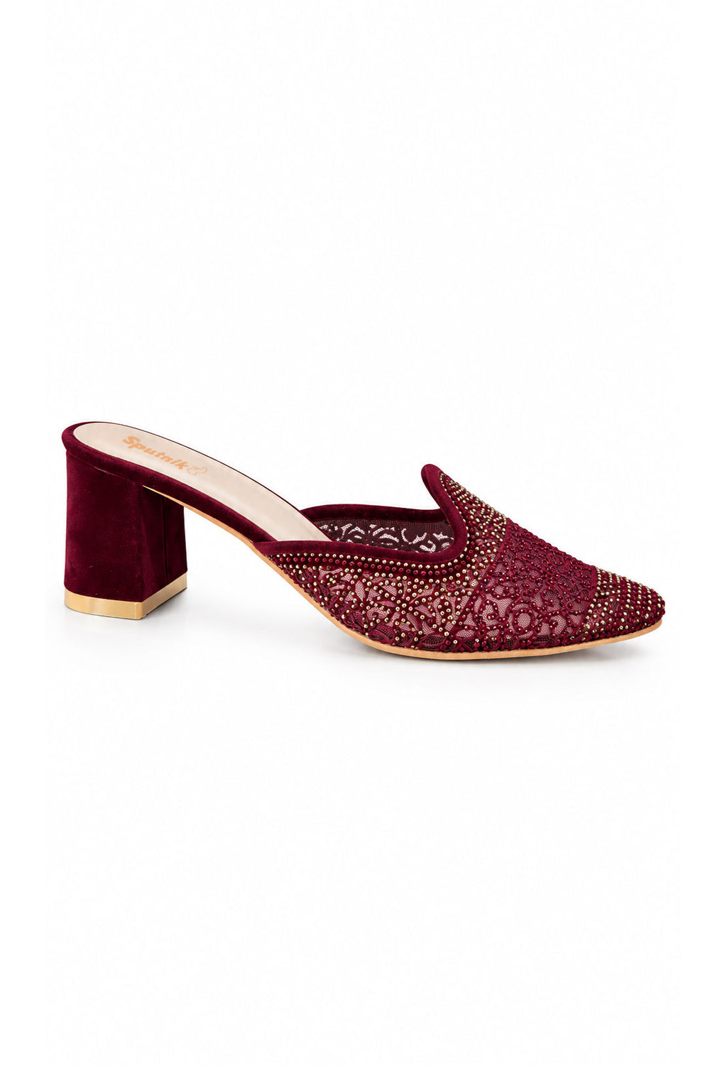 Maroon Suede Pumps L04410/17s