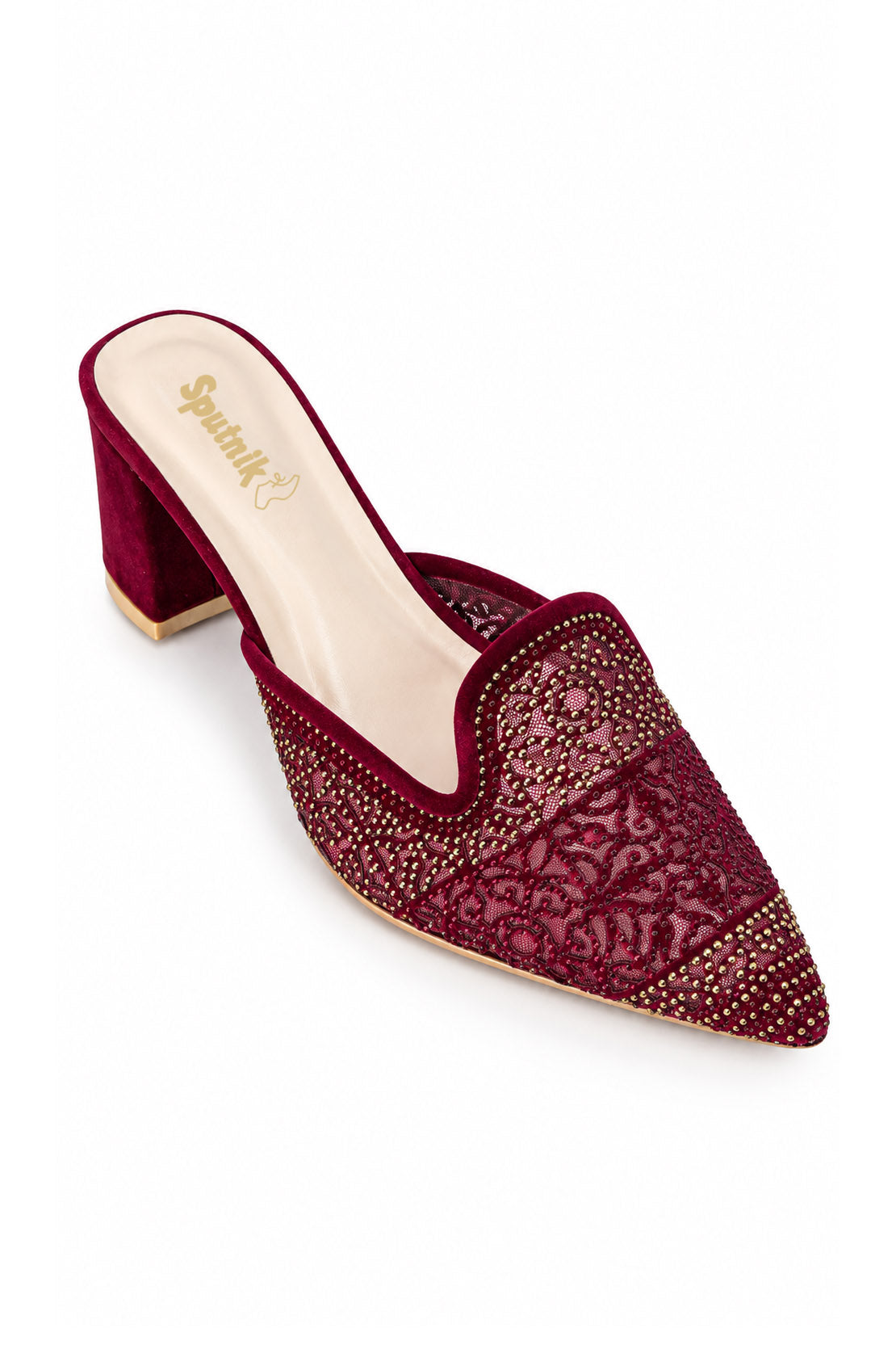 Maroon Suede Pumps L04410/17s