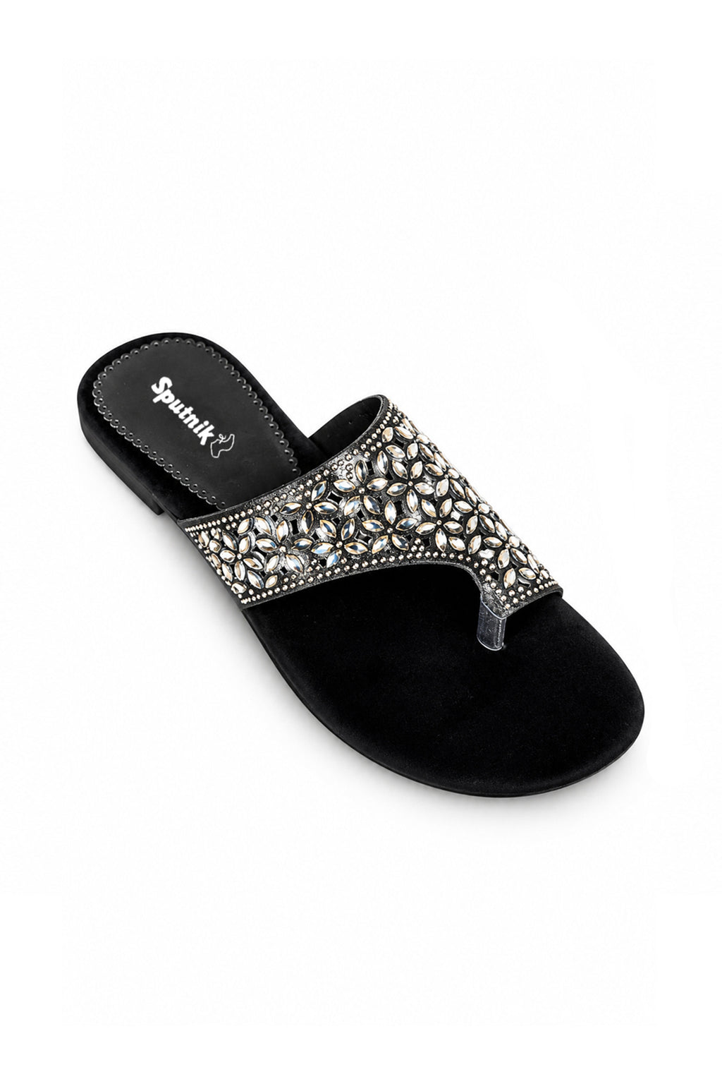 Black Flat Slipper L02162/002