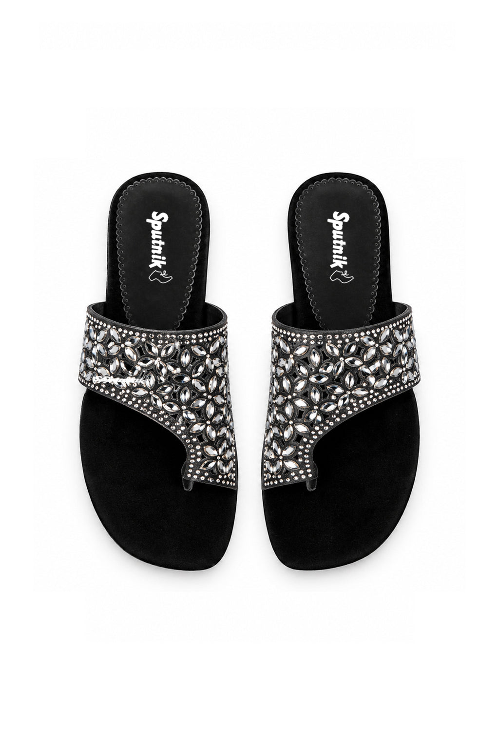 Black Flat Slipper L02162/002