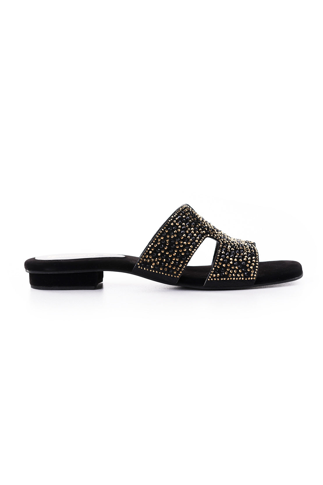 Black Suede Flat Slipper L02224/2s0