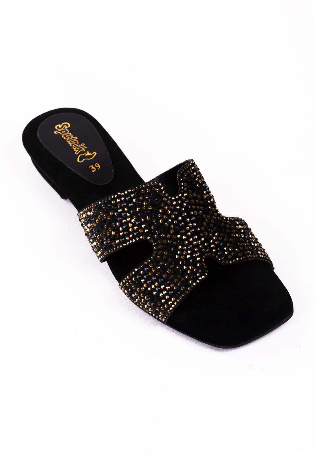 Black Suede Flat Slipper L02224/2s0