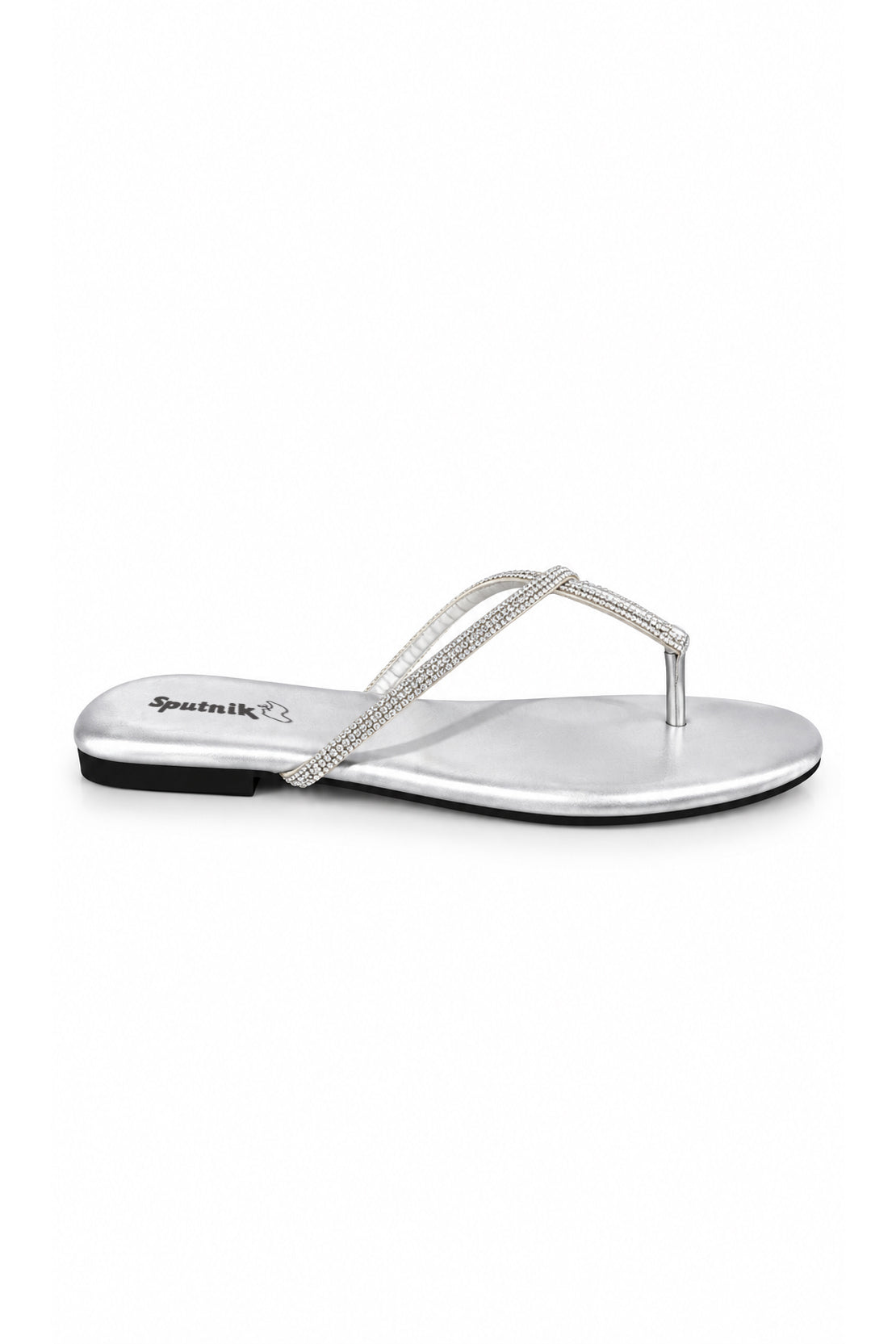 White & Silver Flat Slipper L02929/315