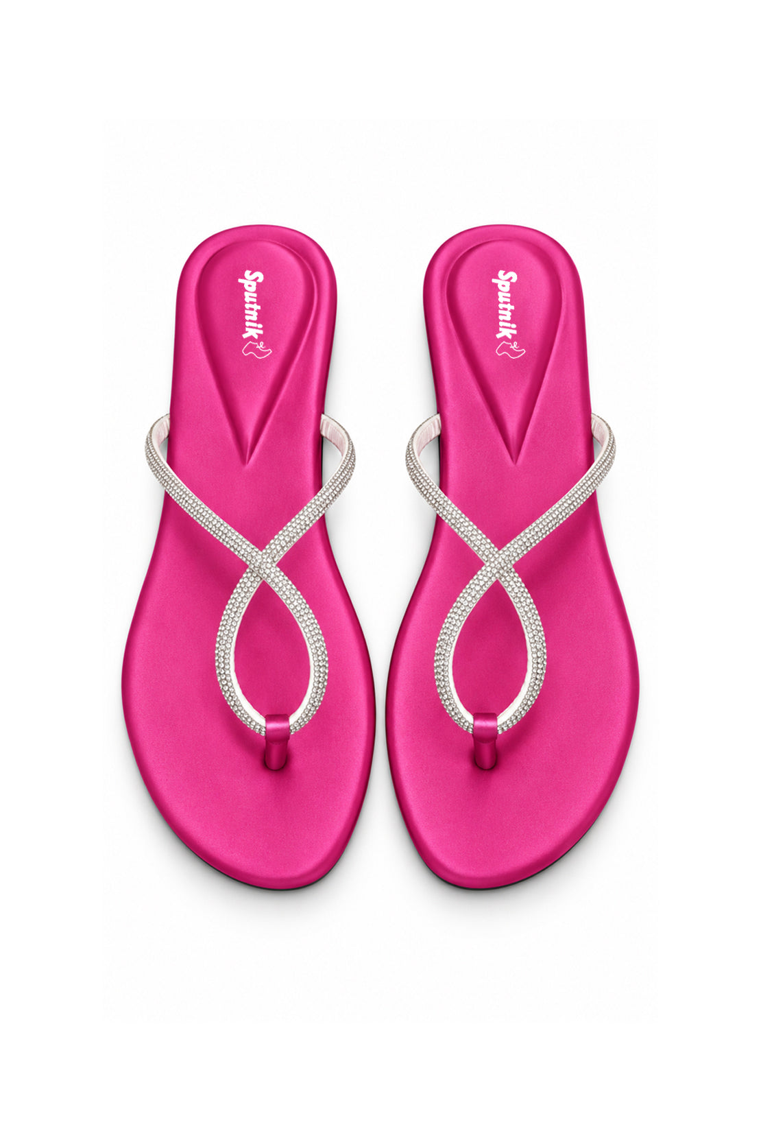 White & Pink Flat Slipper L02929/313