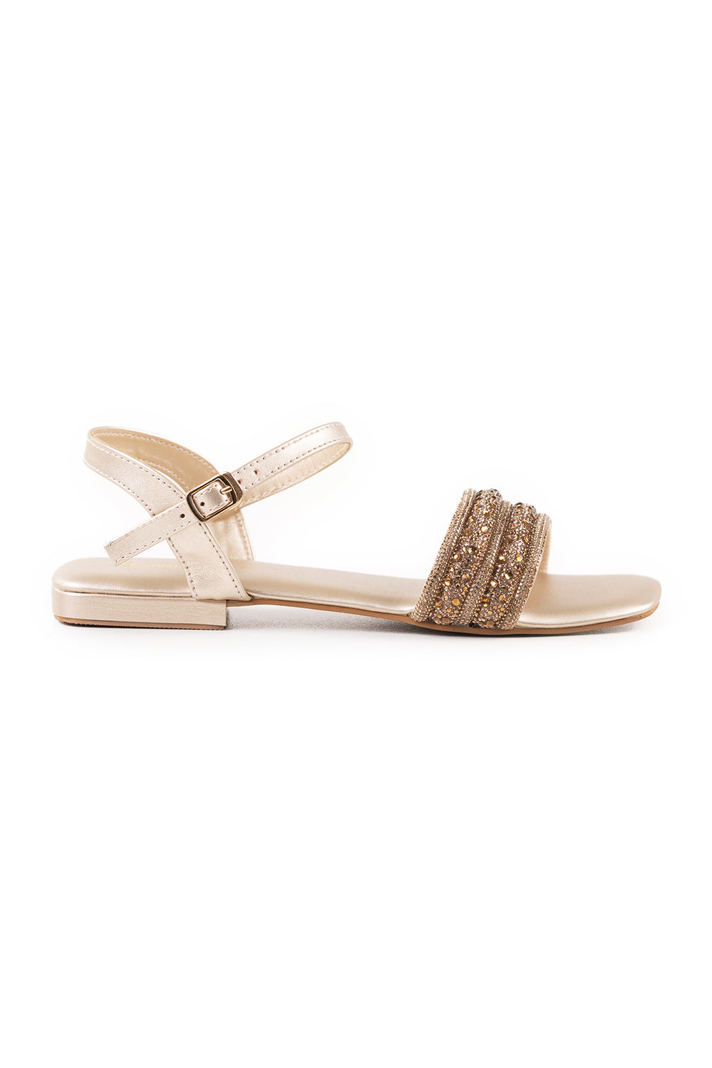 Golden Flat Sandal K03166/011