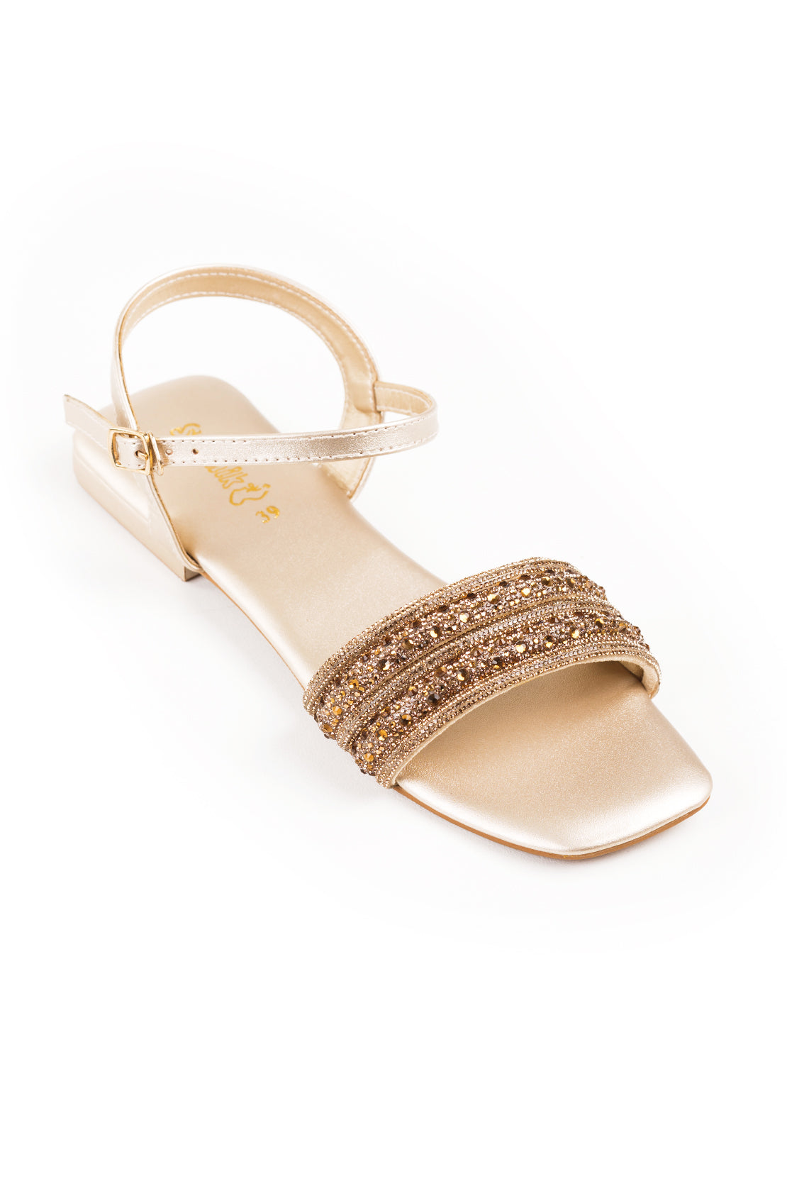 Golden Flat Sandal K03166/011