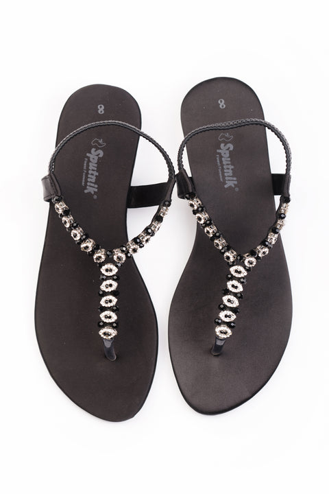 Black Flat Sandal J02264/002