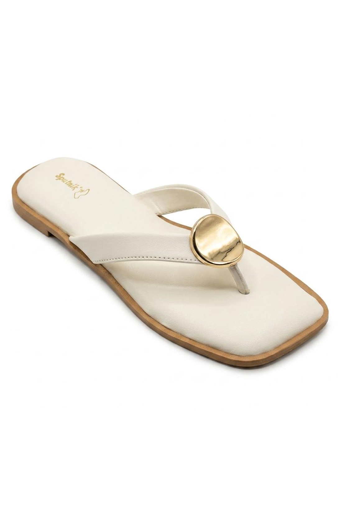 White Flat Slipper L03216/003