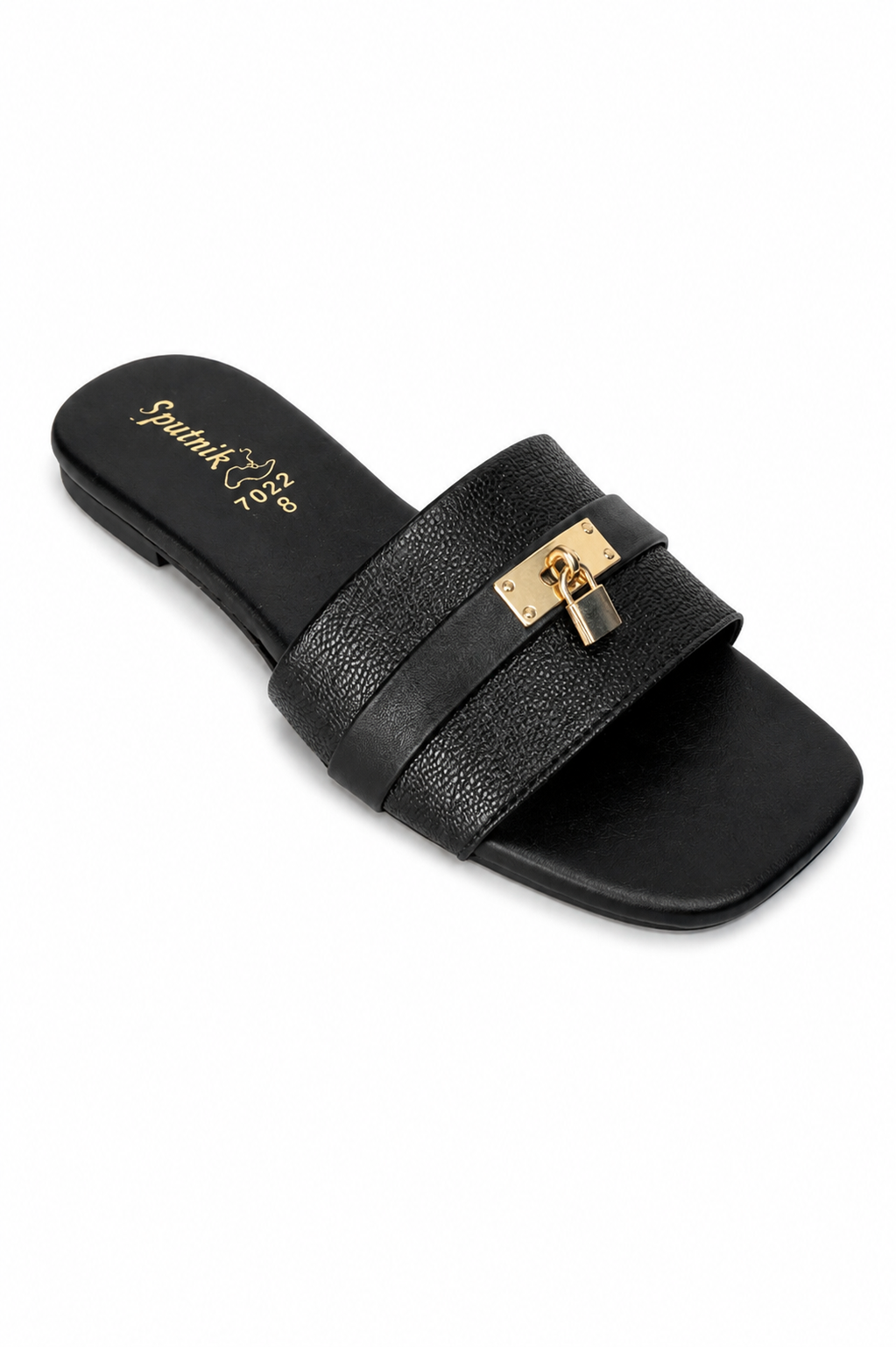 Black Flat Slipper L02921/002