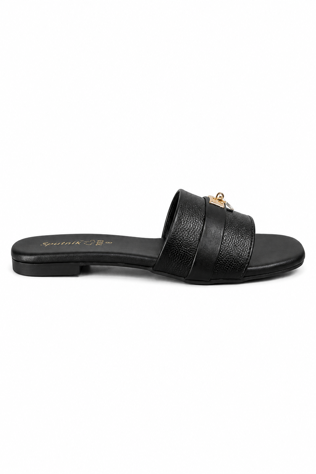 Black Flat Slipper L02921/002