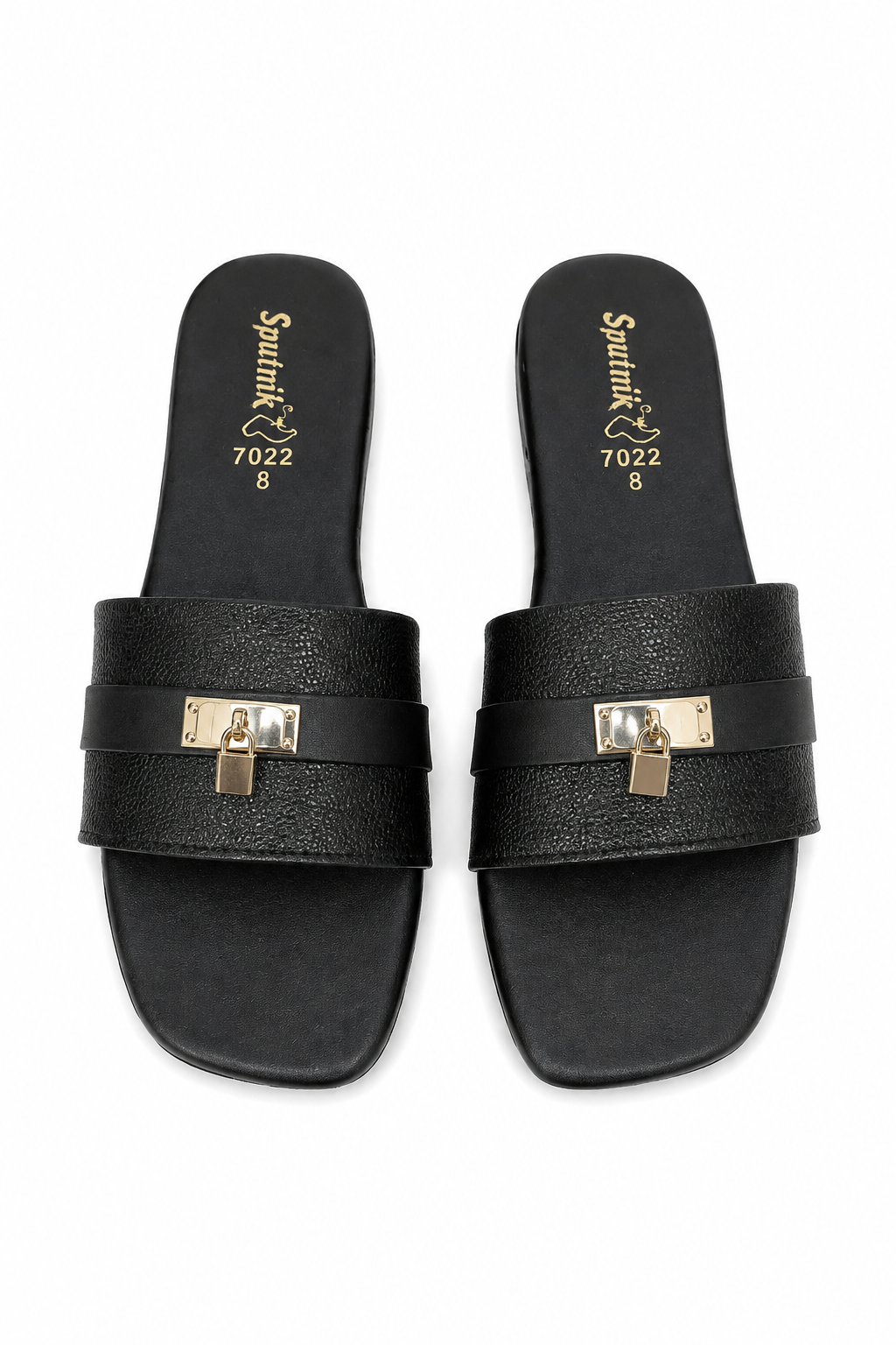 Black Flat Slipper L02921/002