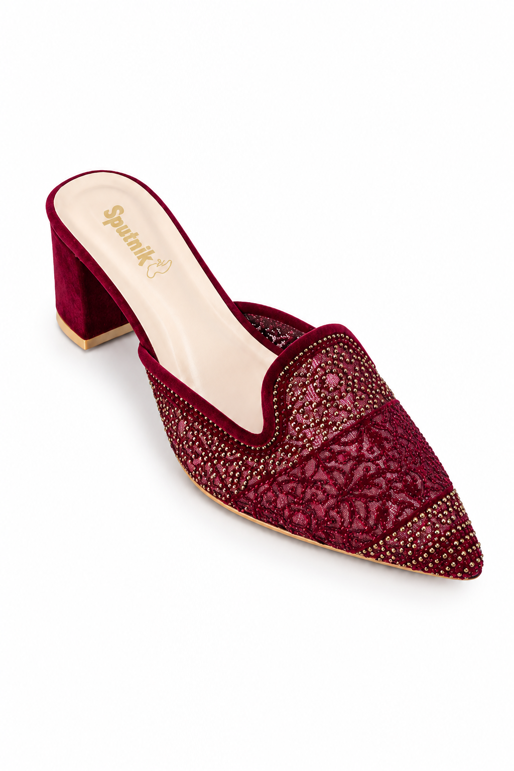 Maroon Suede Pumps L04410/17s