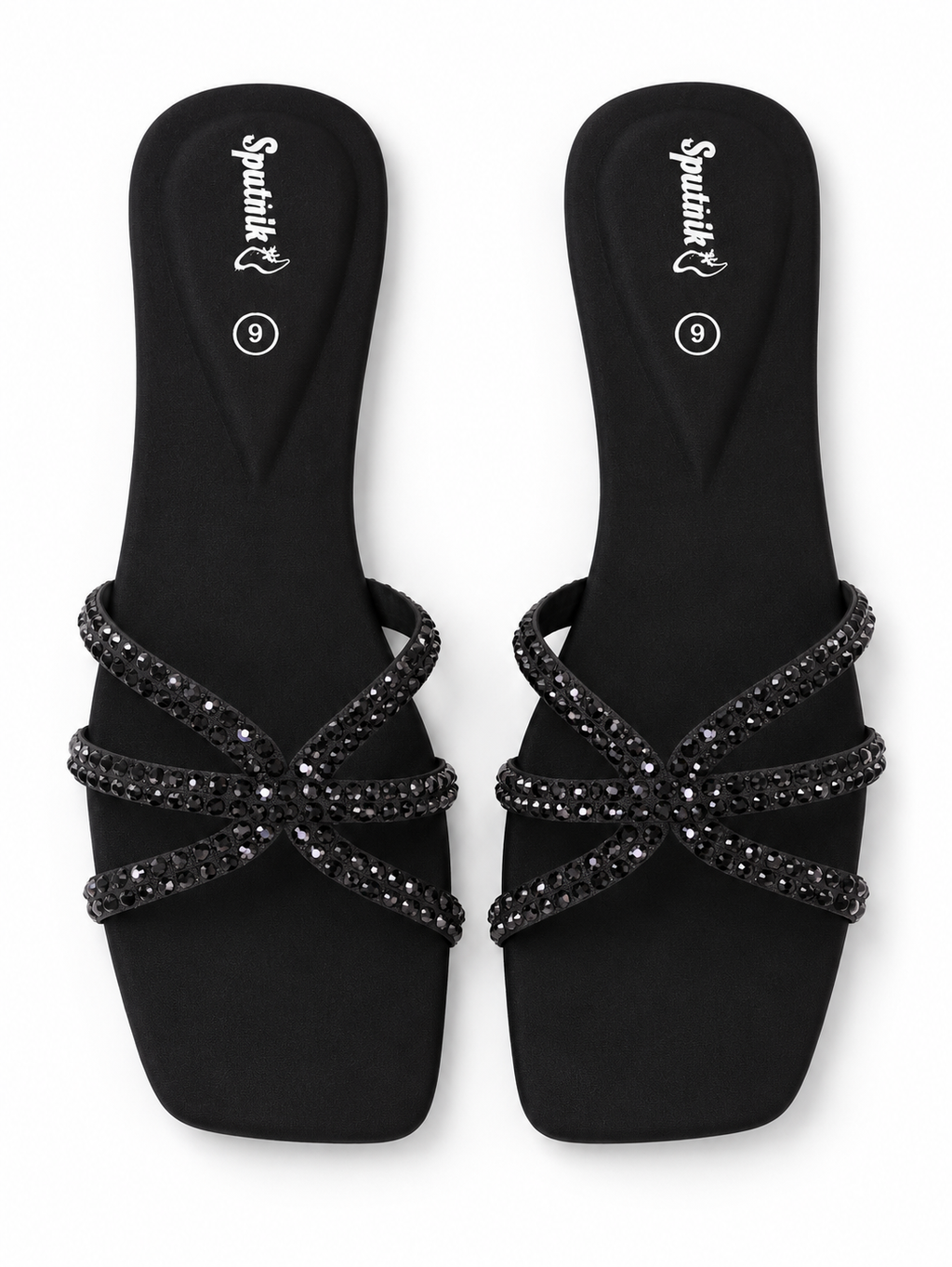 Black Flat Slipper L02203/002