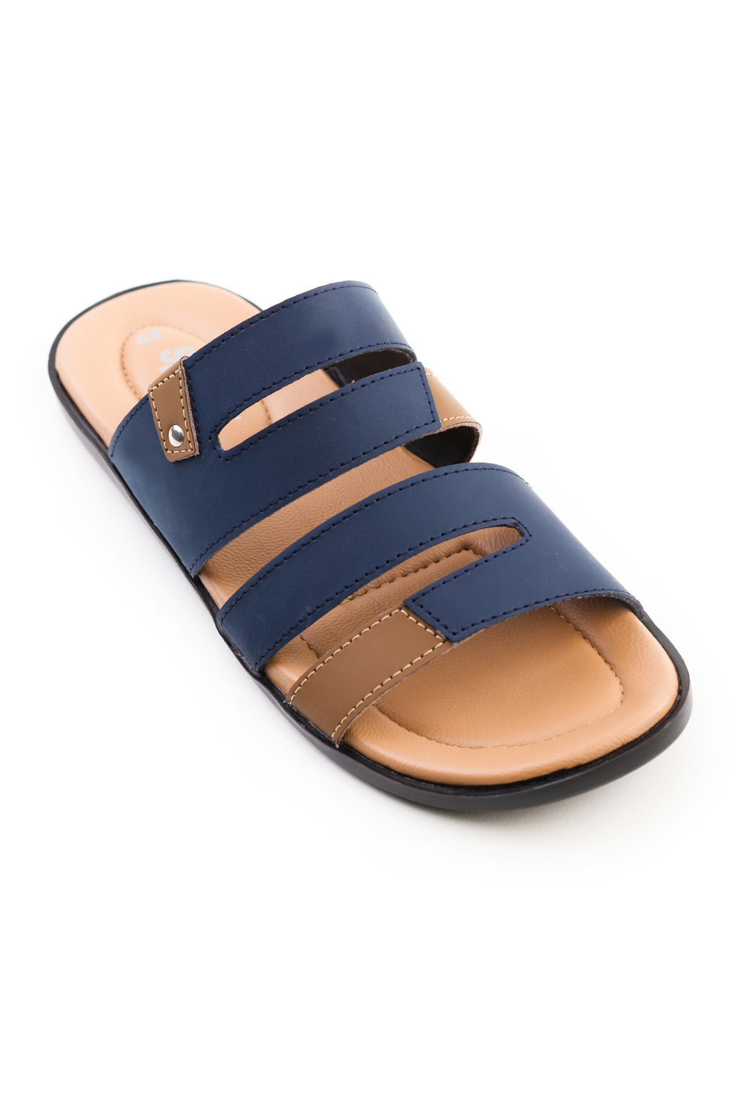 Blue & Mustard Slipper J00040/059