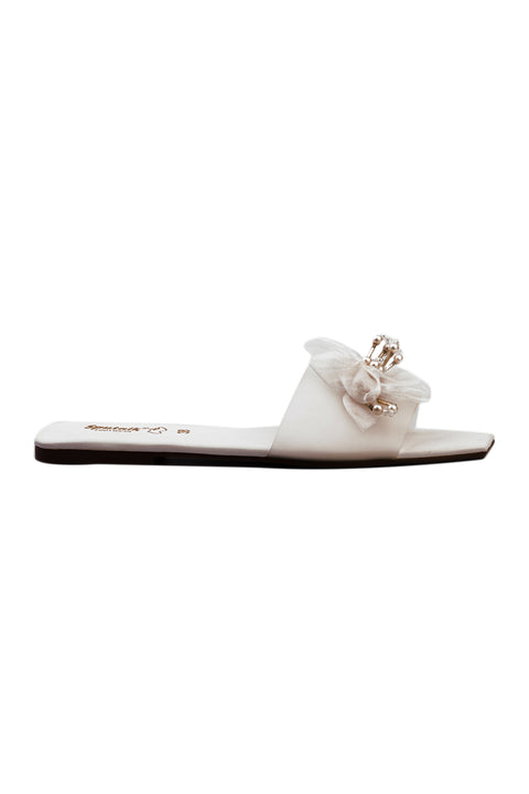 White Flat Slipper J02111/003