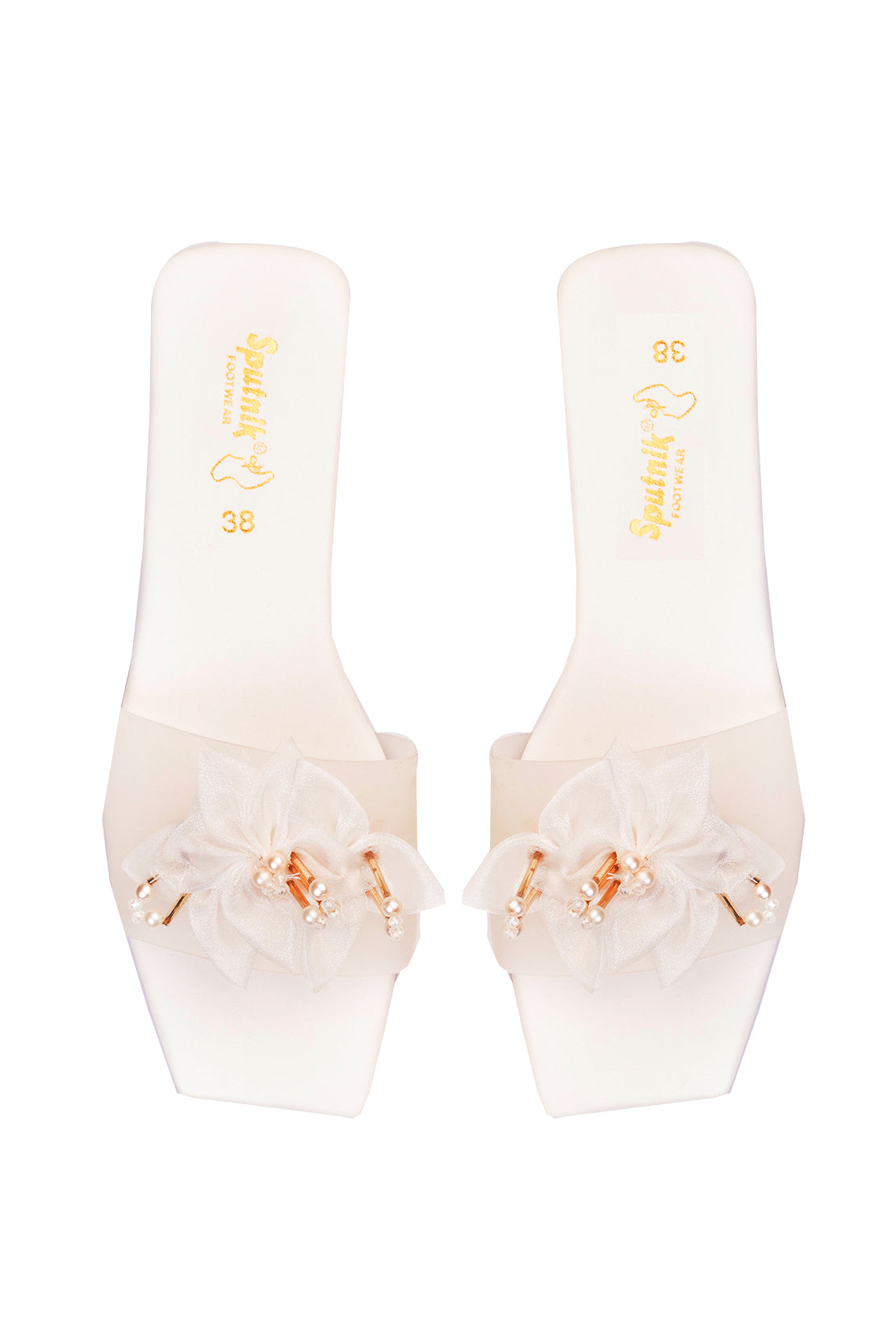 White Flat Slipper J02111/003