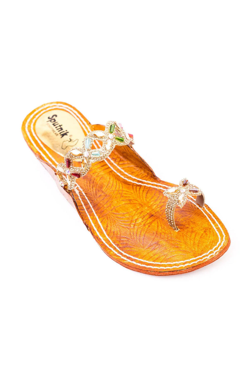 Golden Multi Flat Slipper J02149/110 - Sputnik Footwear