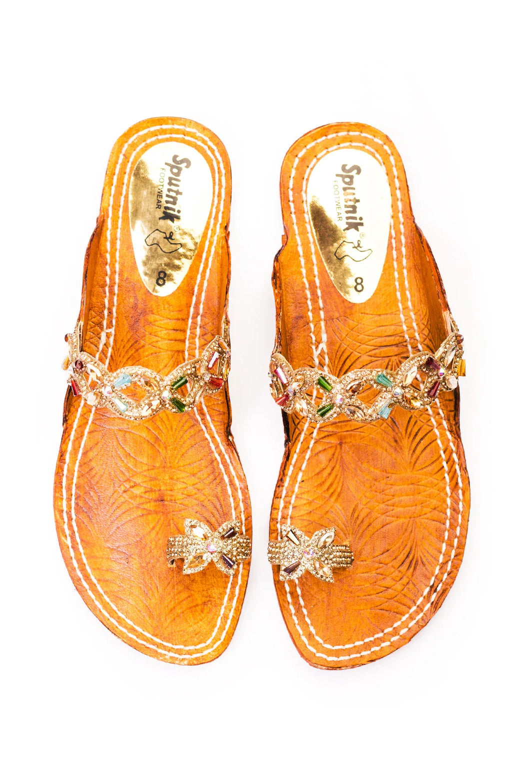 Golden Multi Flat Slipper J02149/110 - Sputnik Footwear