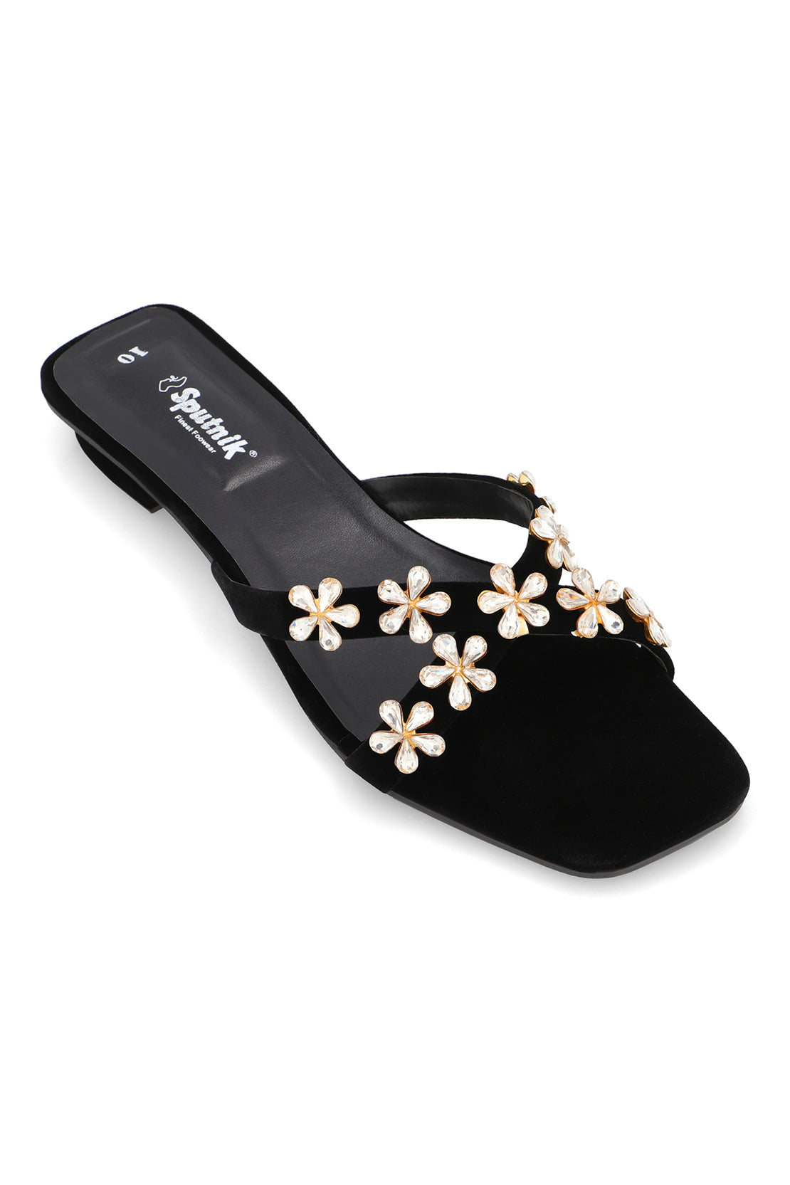 Black Flat Slipper J02220/002