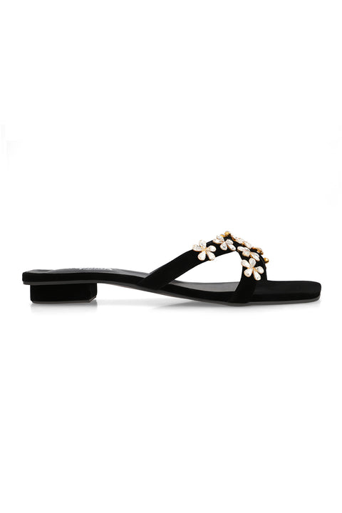 Black Flat Slipper J02220/002