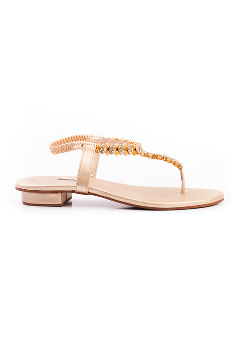 Golden Flat Sandal J02264/011