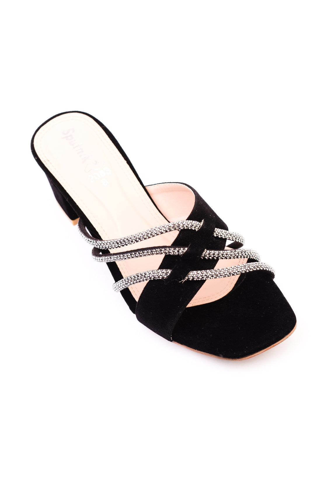 Black Suede Fancy Slipper J02453/2s0