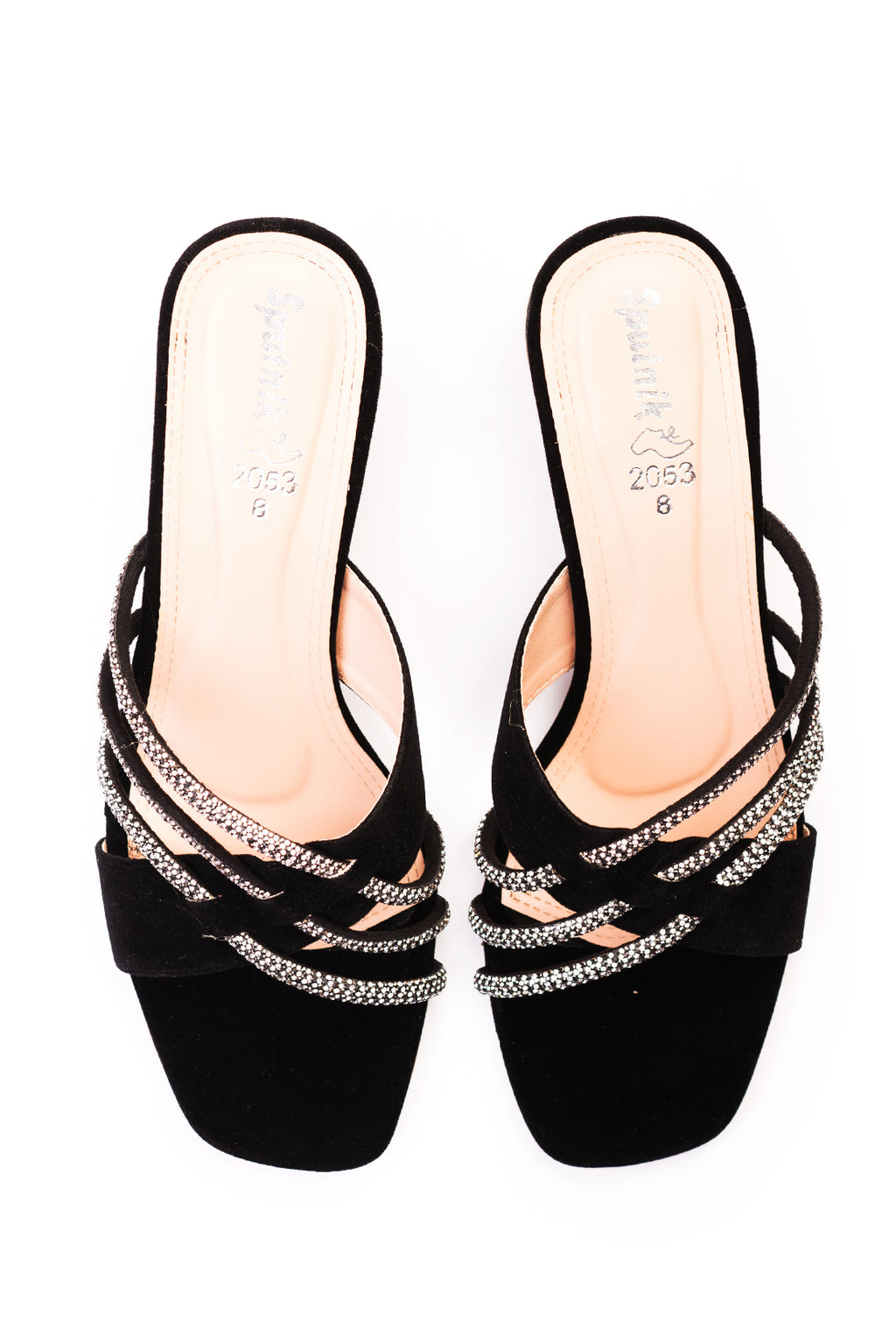 Black Suede Fancy Slipper J02453/2s0