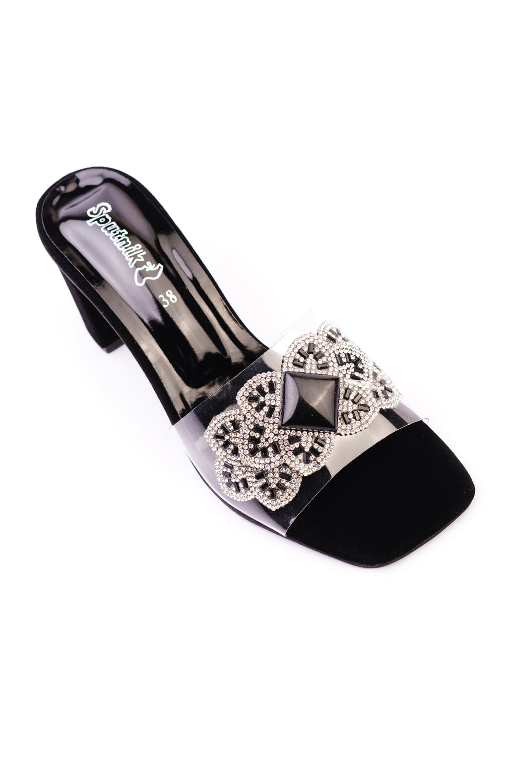 Black Champion Suede Fancy Slipper J02739/2SC