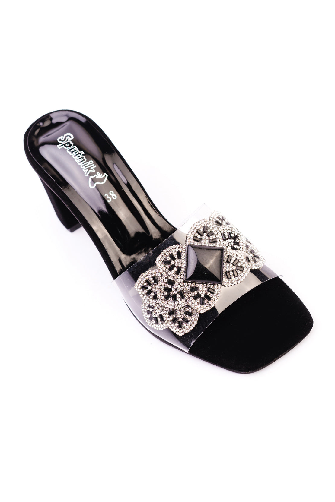 Black Champion Suede Fancy Slipper J02739/2SC